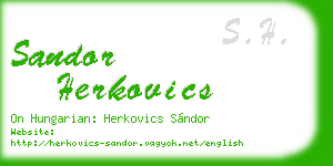 sandor herkovics business card