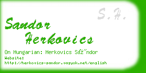 sandor herkovics business card